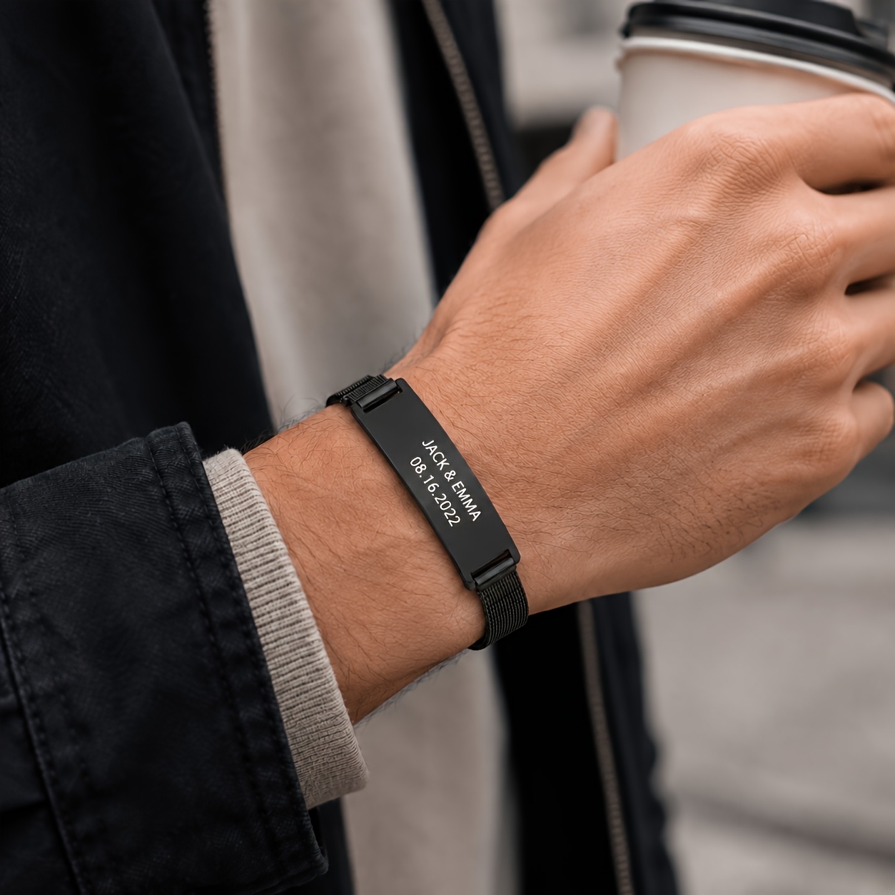 Personalized Engraved 304L Stainless Steel ID Bracelet